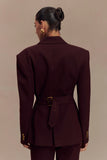 Bellamy Cinched Blazer Mahogany