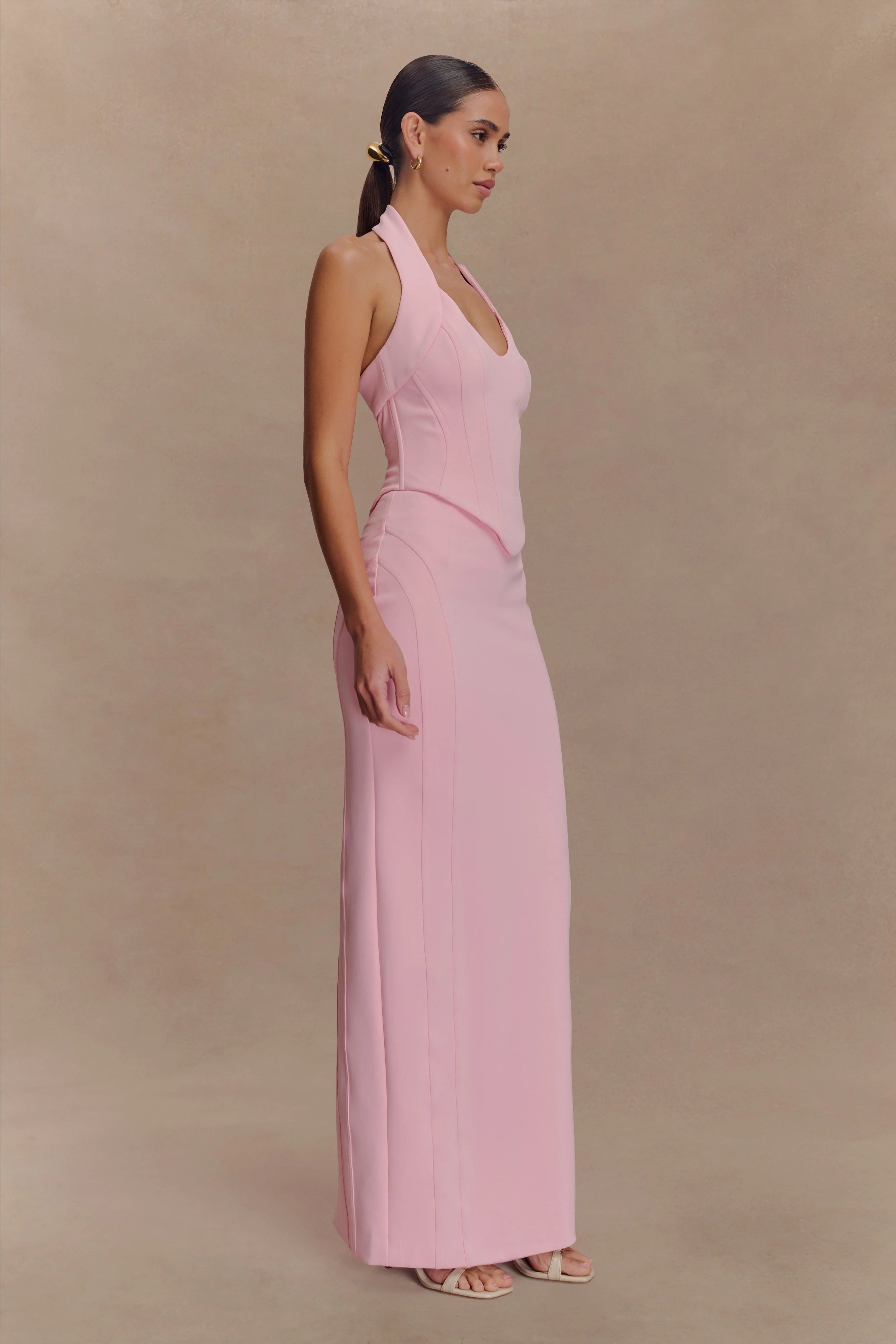 Meadow Corset Halter Top Candy Pink