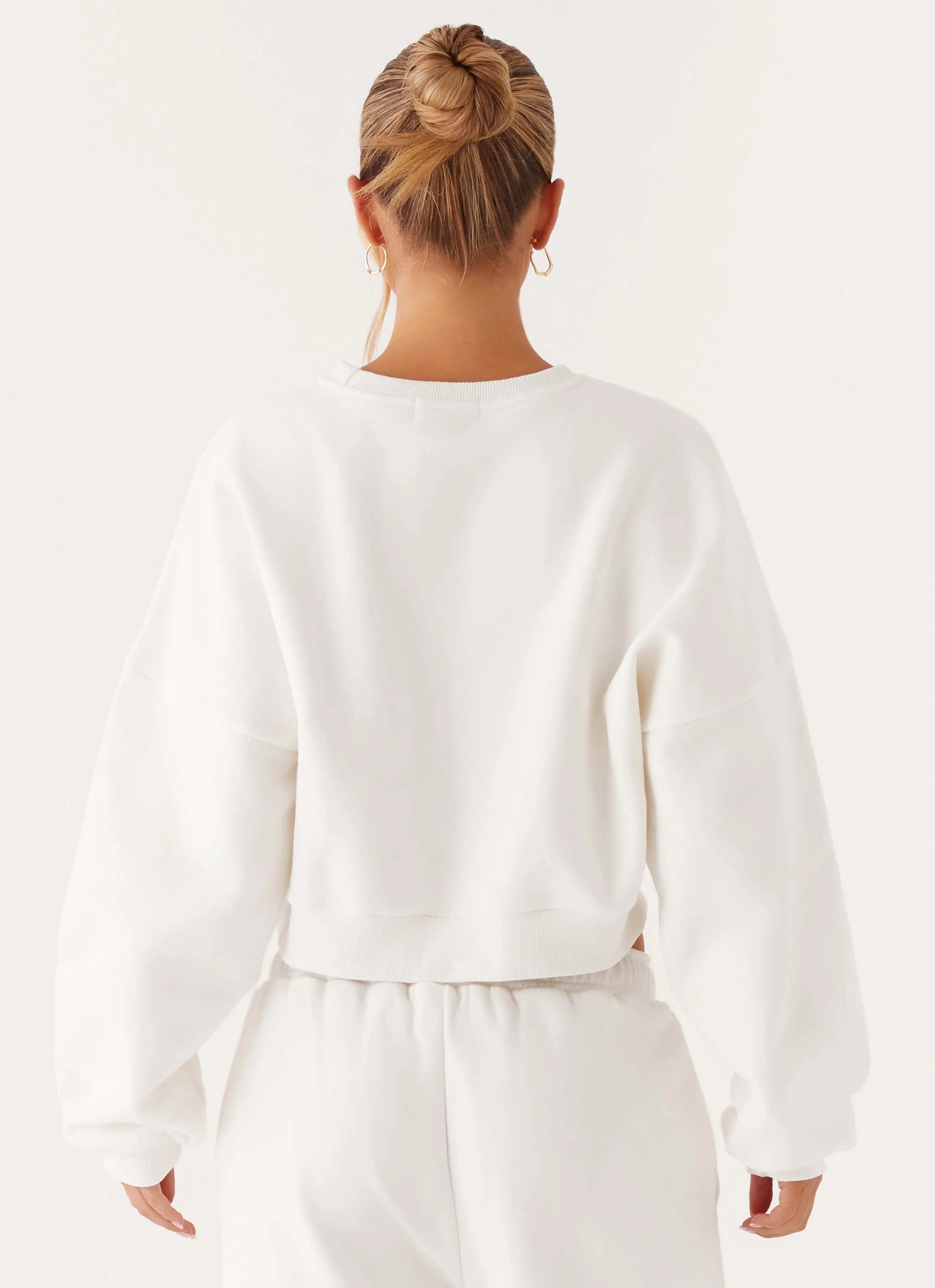 Signature Cropped Sweatshirt Ivory