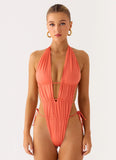 Dandara Cut Out Swimsuit Orange