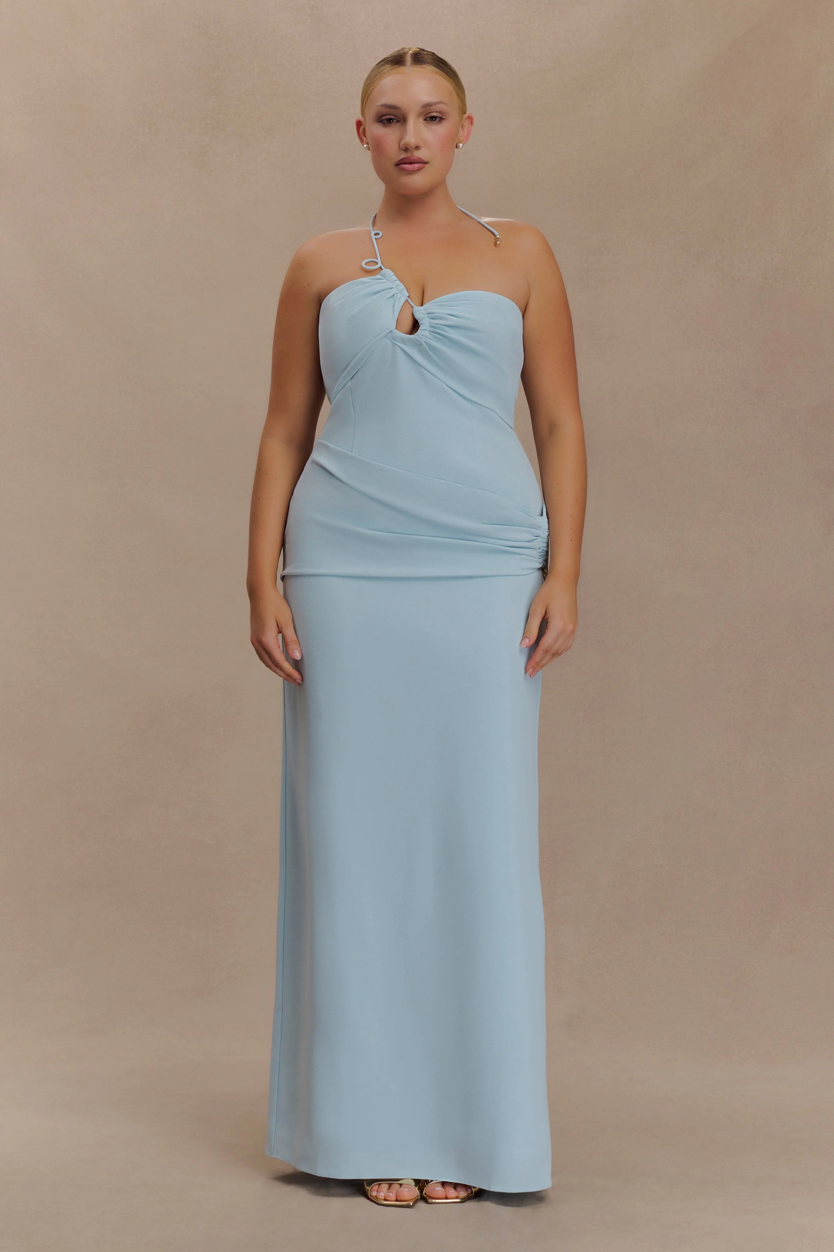 Lalia Teardrop Maxi Dress Powder Blue