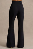Carina Black Flared Leg Tailored Trousers