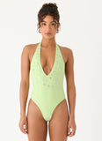 Mattia One Piece Swimsuit Lime