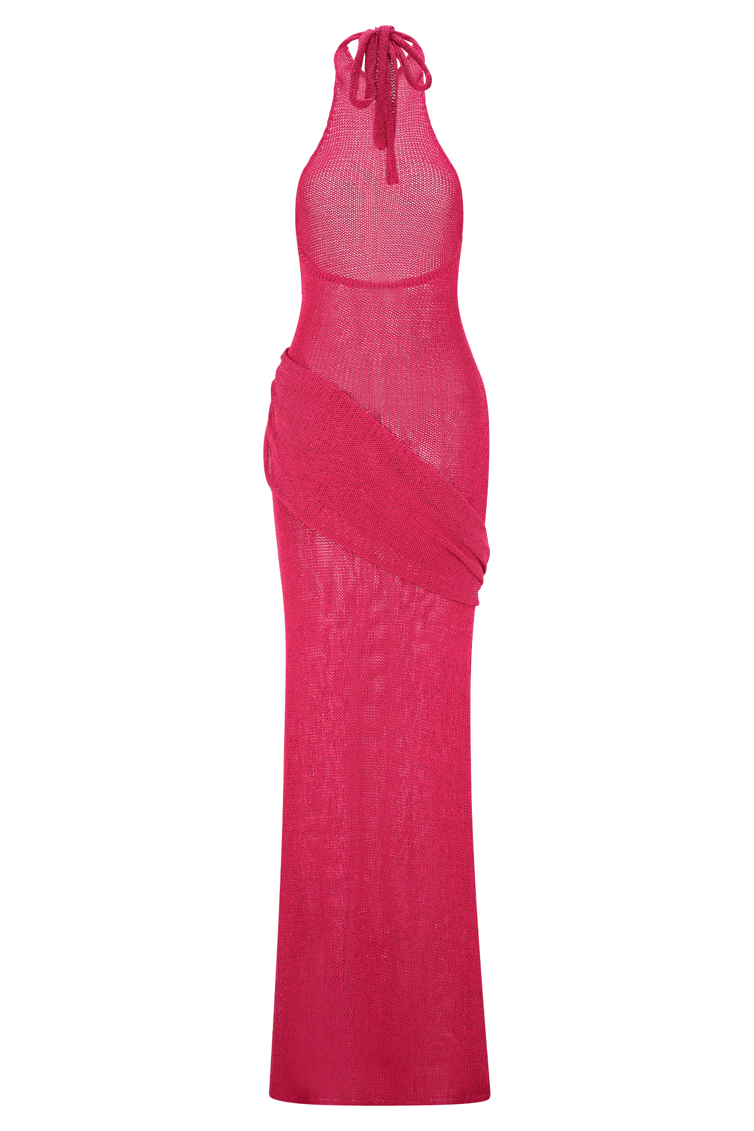 Reece Halter Knit Maxi Dress Dragonfruit