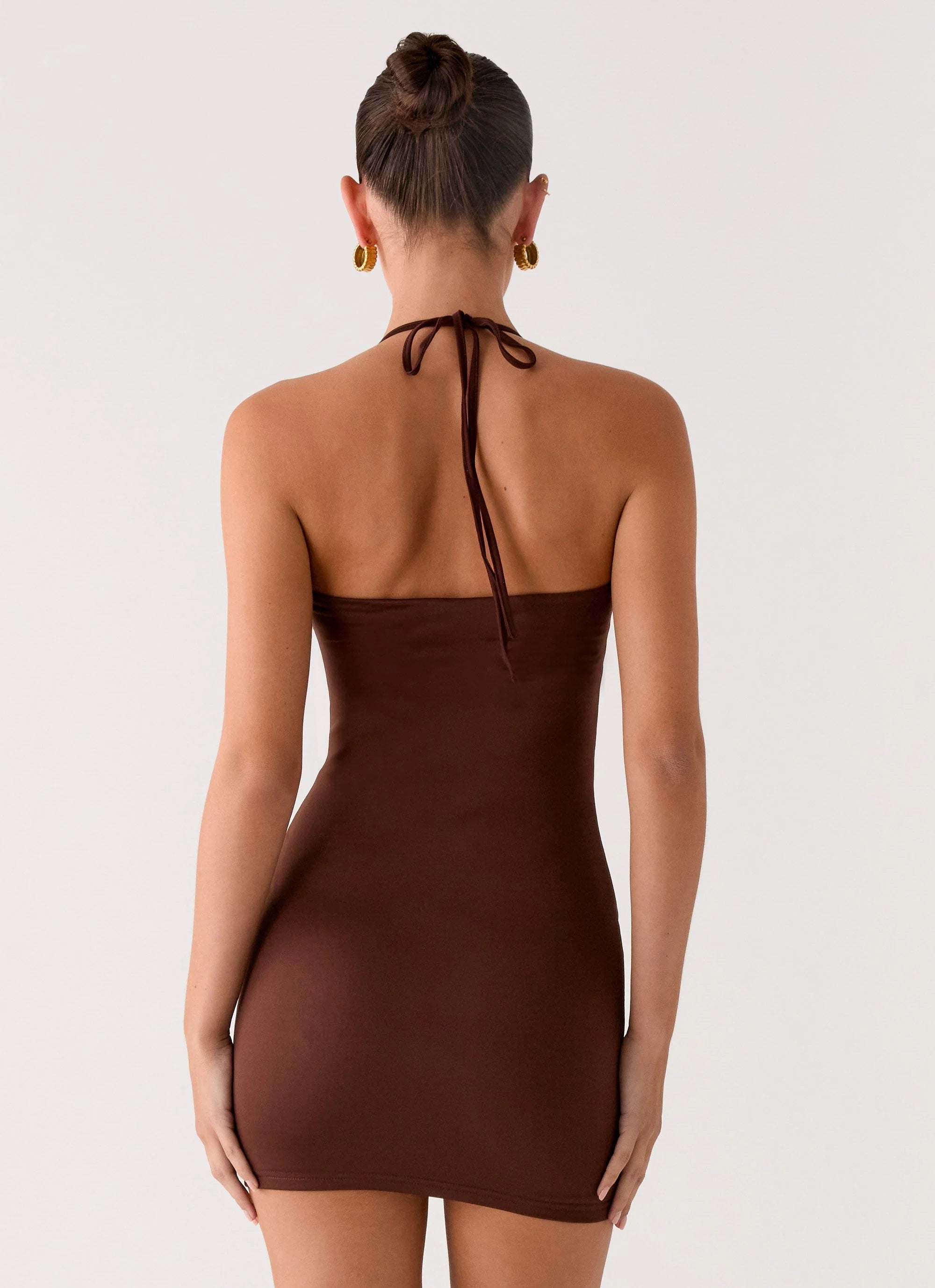 Palm Beach Mini Dress Chocolate