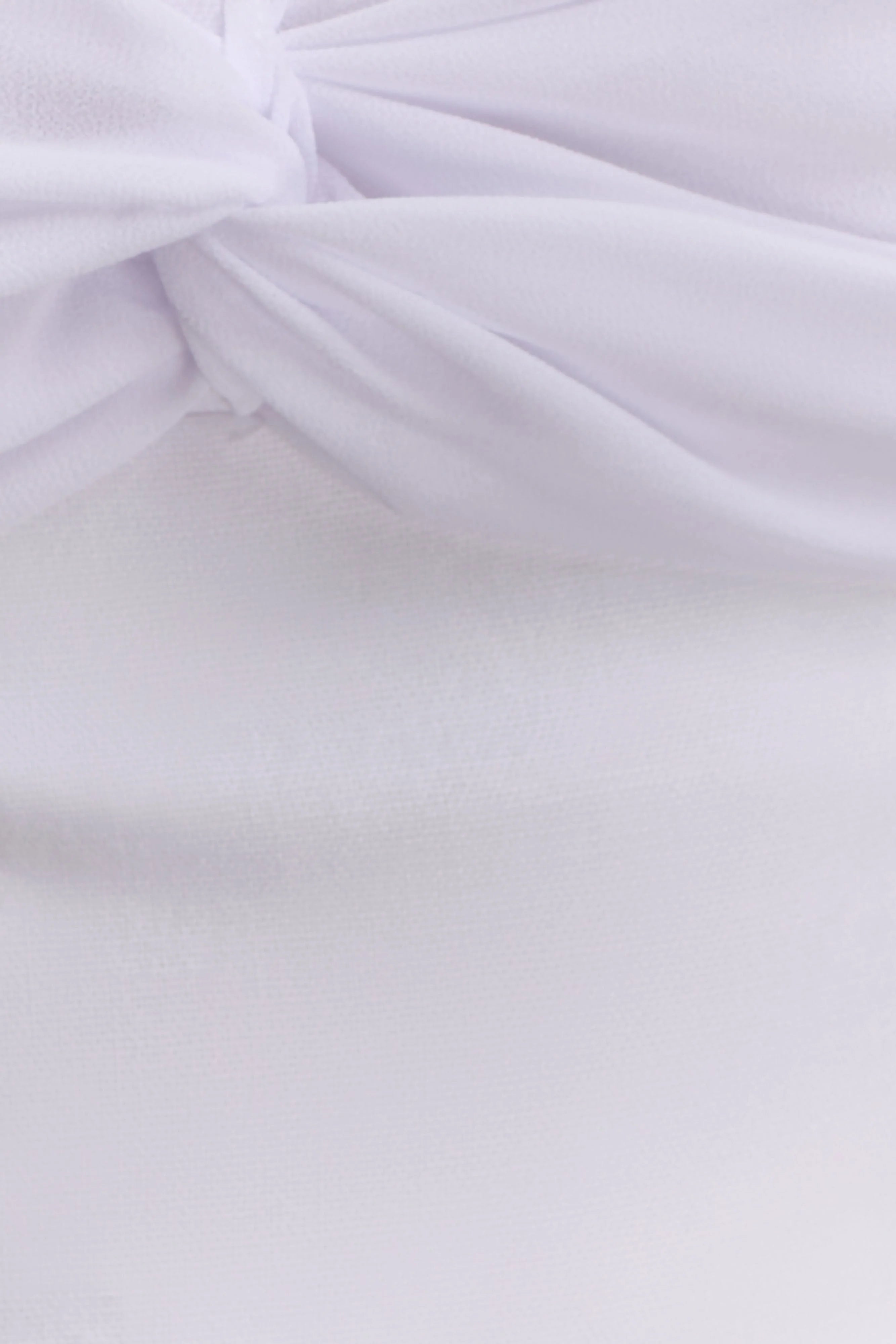 Talia Chiffon And Linen Halter Top White