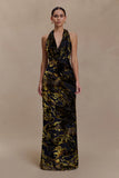 Talila Cowl Front Maxi Dress Velvet Burnout