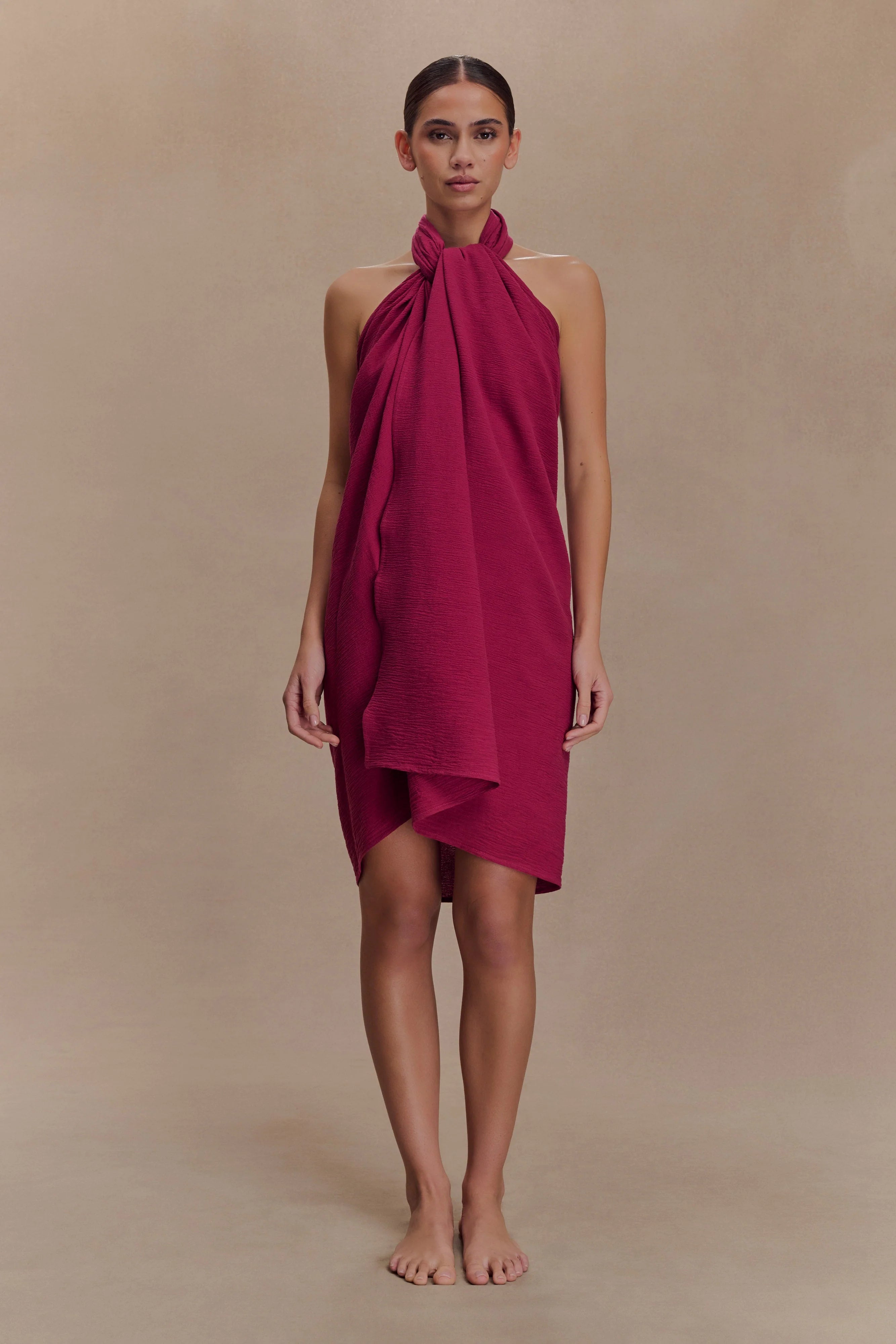 Evie Cotton Sarong Wine
