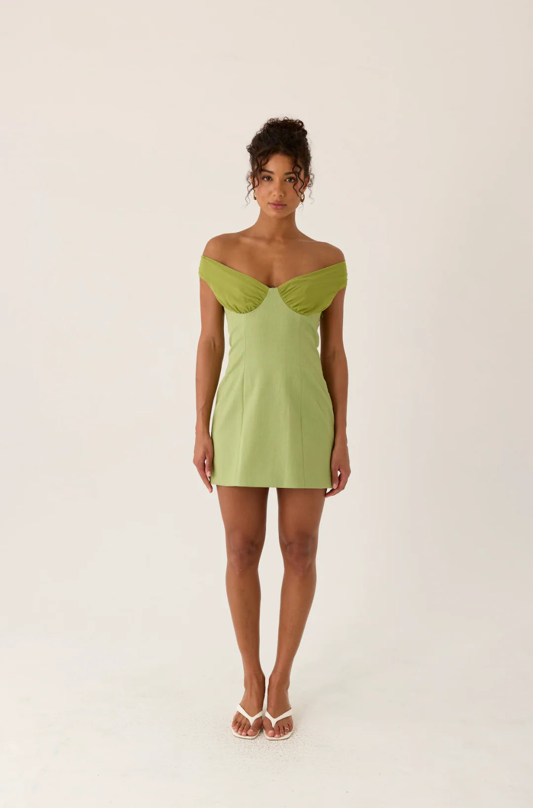 Caterina Mini Dress Fern Green