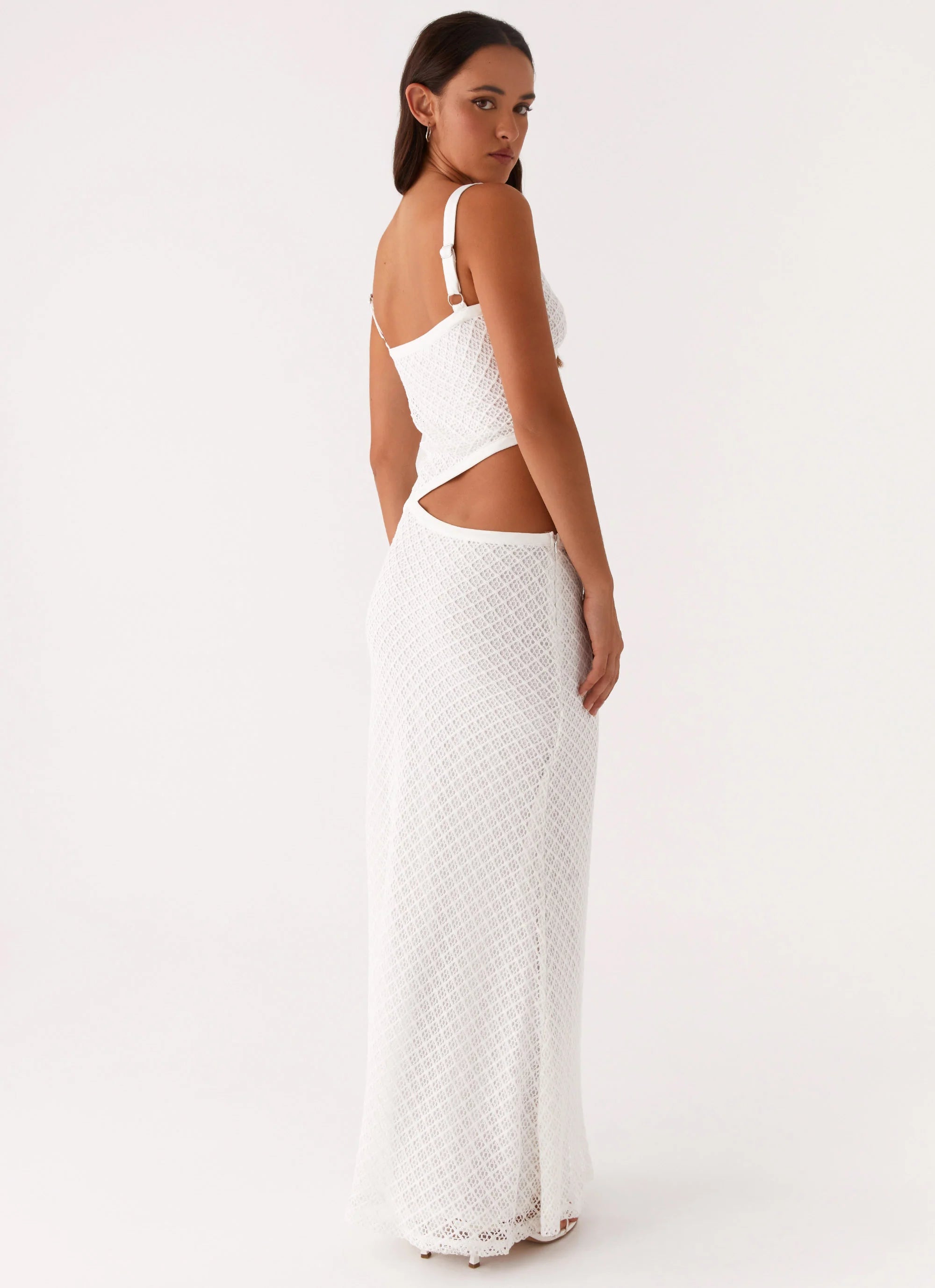 Jocelyn Maxi Dress White Crochet