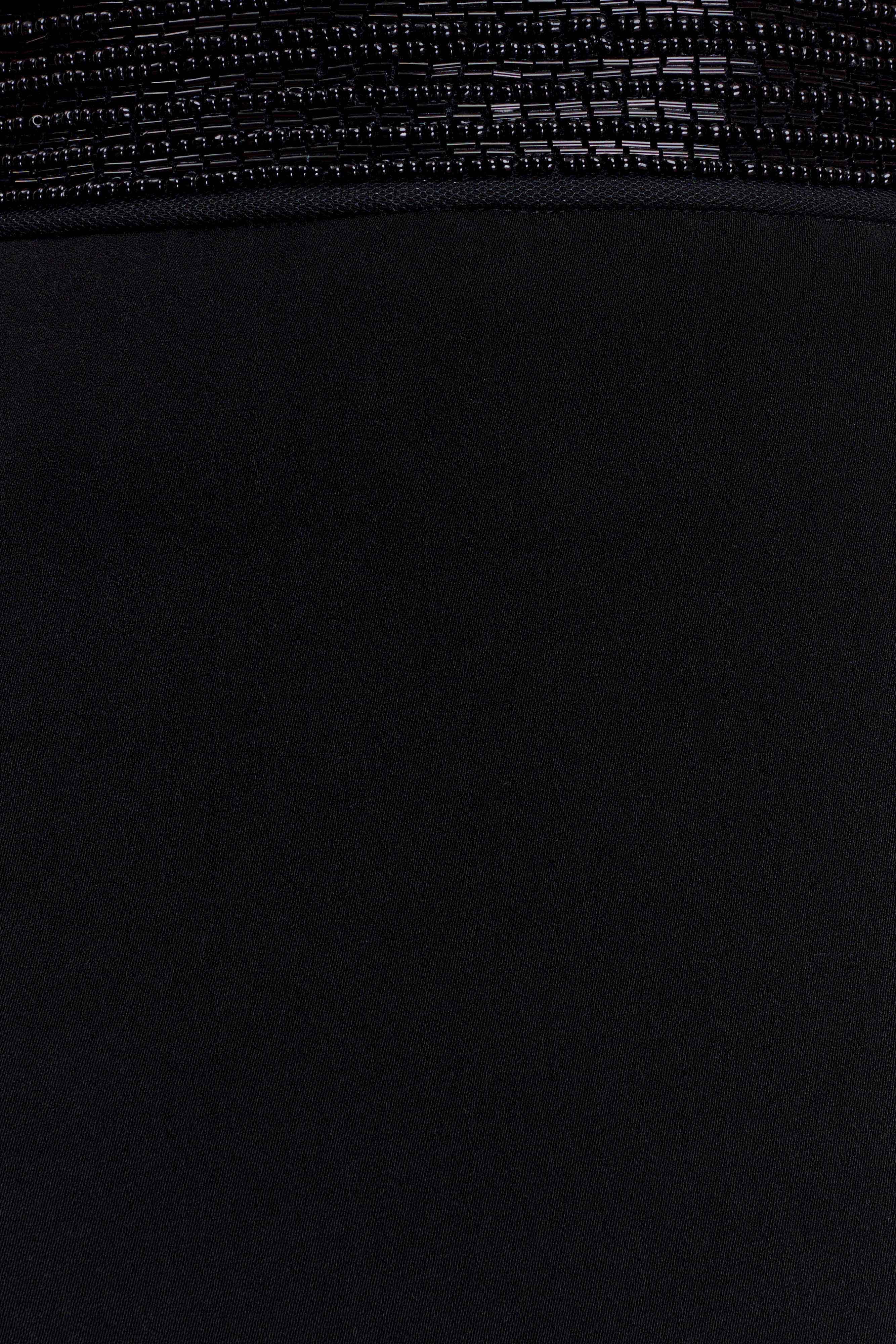Emilia Beaded Waistband Mini Skirt Black