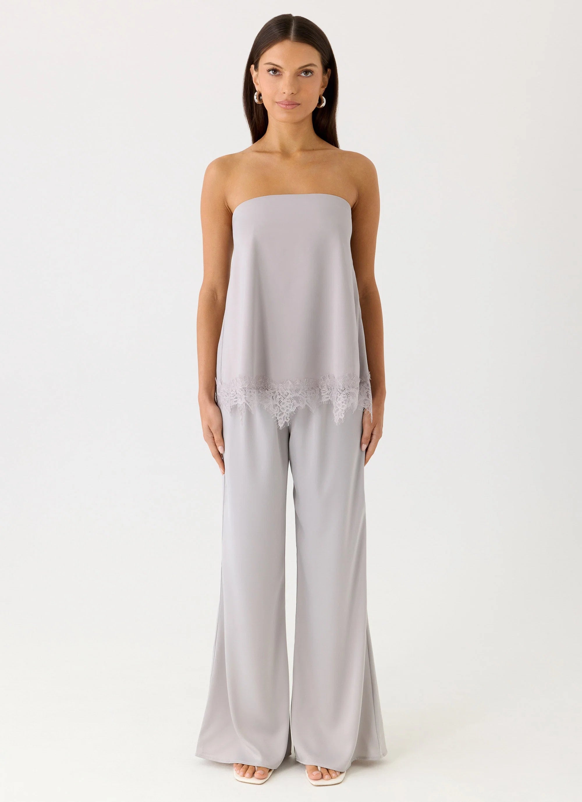 Sella Strapless Top - Misty Blue