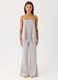 Sella Strapless Top - Misty Blue
