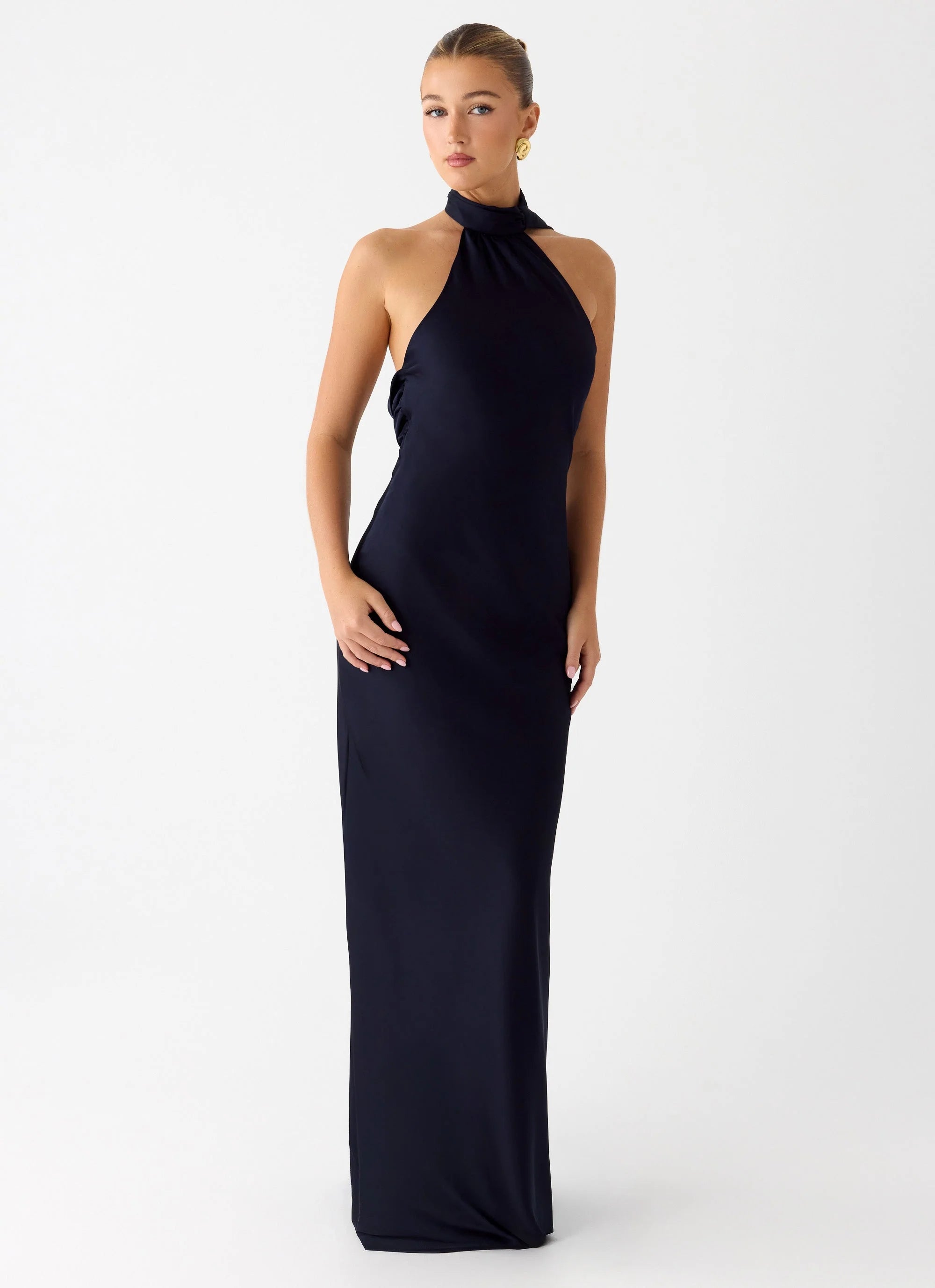 Keena Scarf Maxi Dress Navy