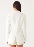 Culver Cinched Blazer White
