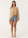 Zaire Infinity Multiway Knit Cape Shimmer Gold