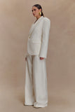 Cyrene Linen Wide Leg Pants Oat Marle