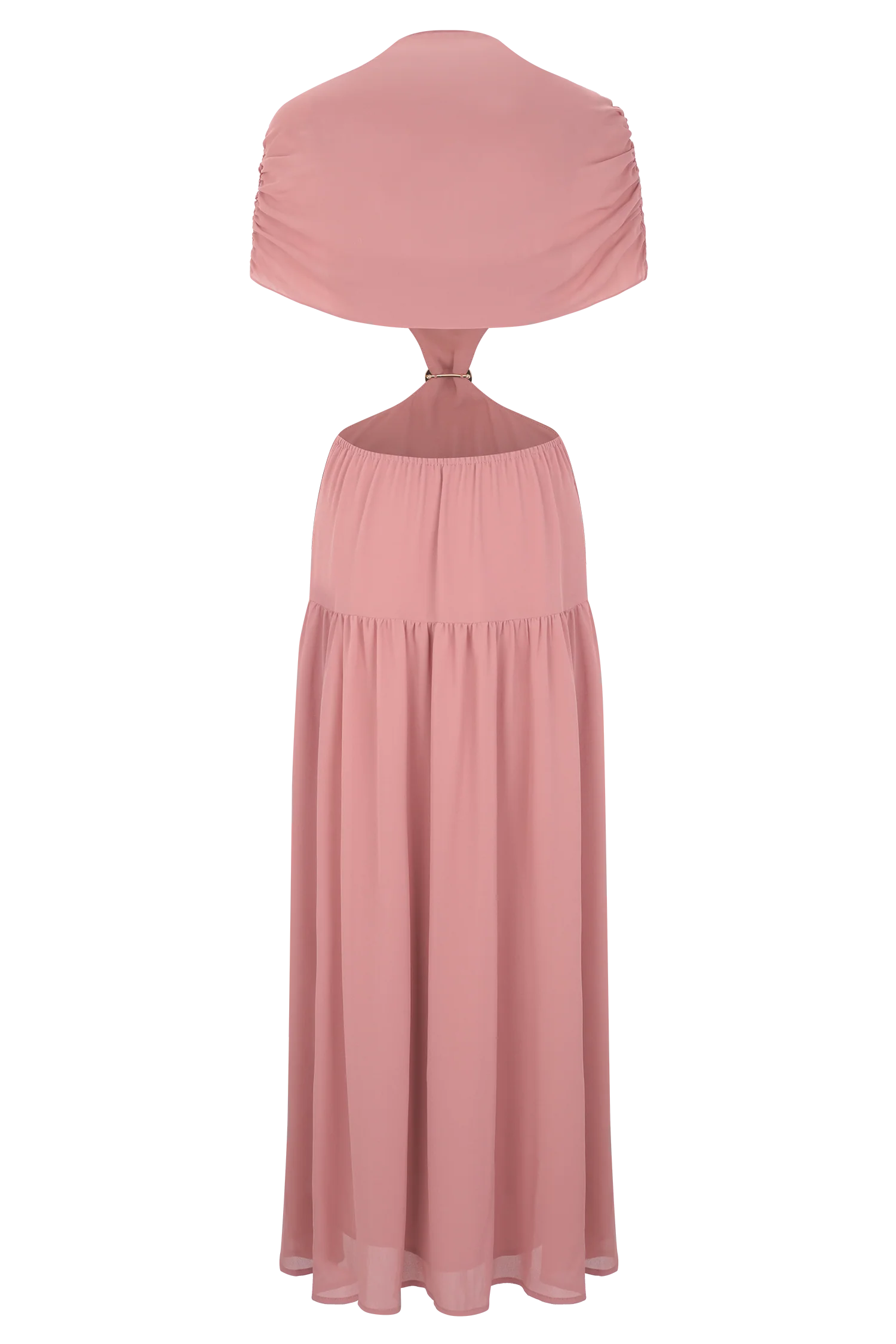 Georgina Chiffon Midi Dress Burnt Rose