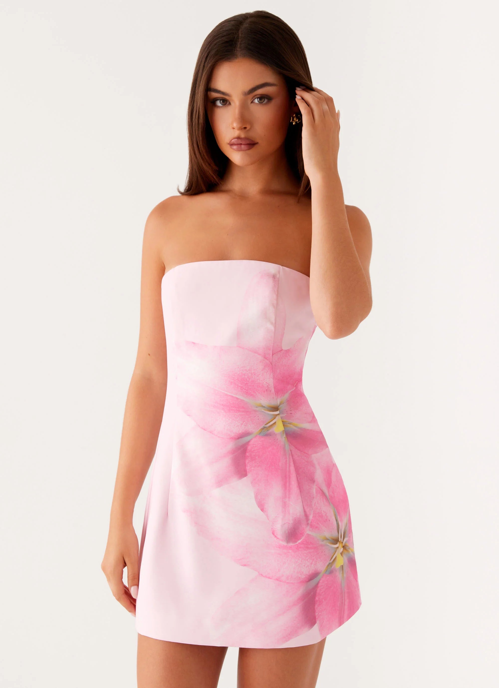 Sugar Rush Strapless Mini Dress Pink