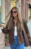 Hallie Suedette Chocolate Brown Jacket