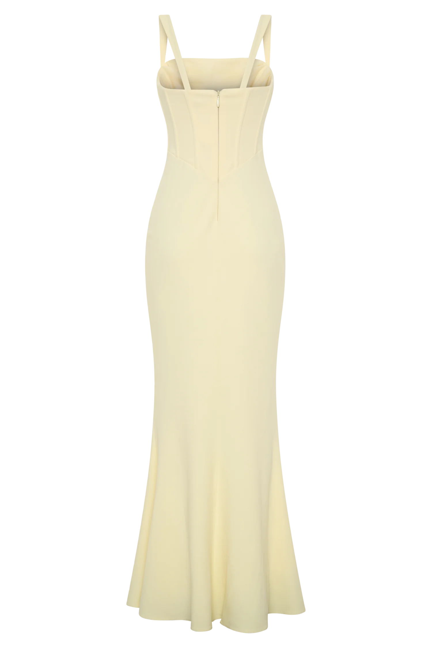 Luella Crepe Corset Maxi Dress Lemon