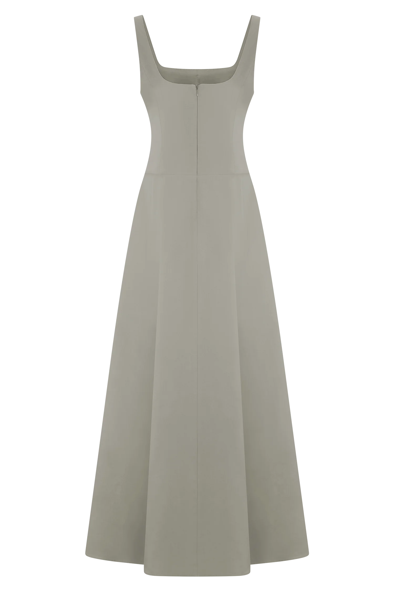 Salma Drop Waist Cotton Maxi Dress Sage