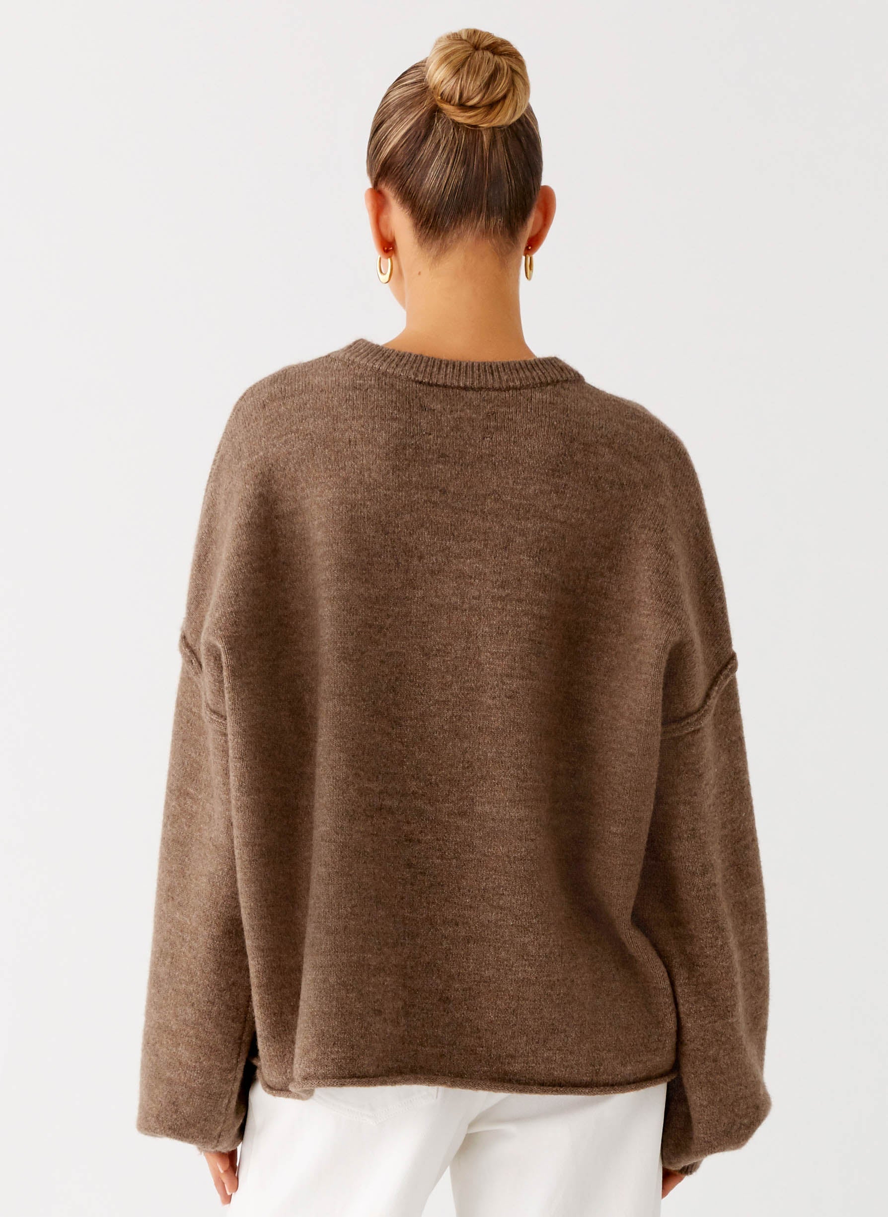 Jack Oversized Knit Sweater Tan Marle