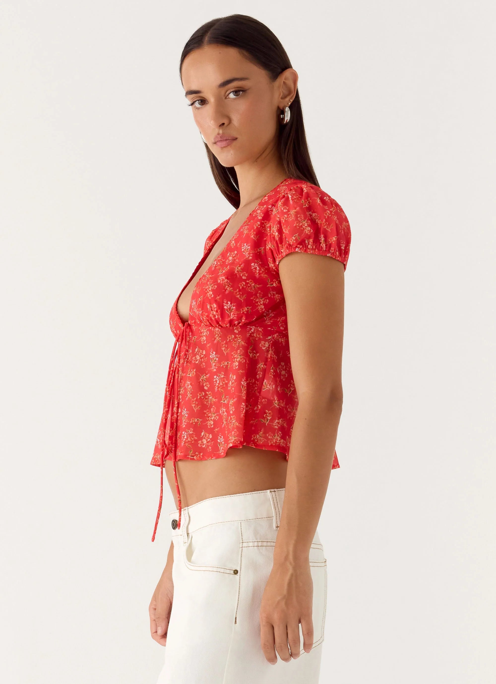 Ailani Top - Magenta Red Rose