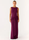 Fault Line Maxi Dress Plum
