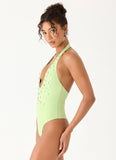Mattia One Piece Swimsuit Lime