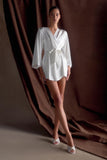 Sterling Satin Bridal Robe Ivory