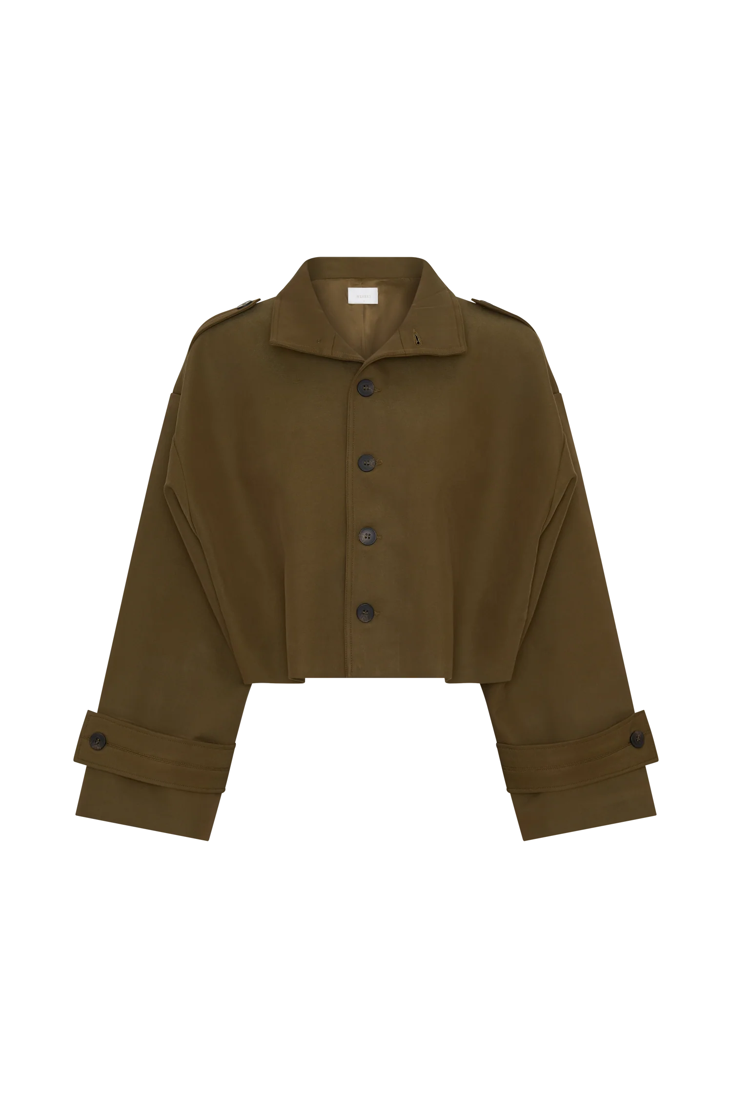 Rue Funnel Neck Bomber Jacket Khaki