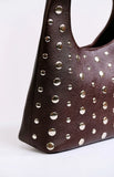 Peta Jain Jenni Chocolate Pebbled Studded PU Bag