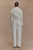 Kirra Cinched Denim Jacket White