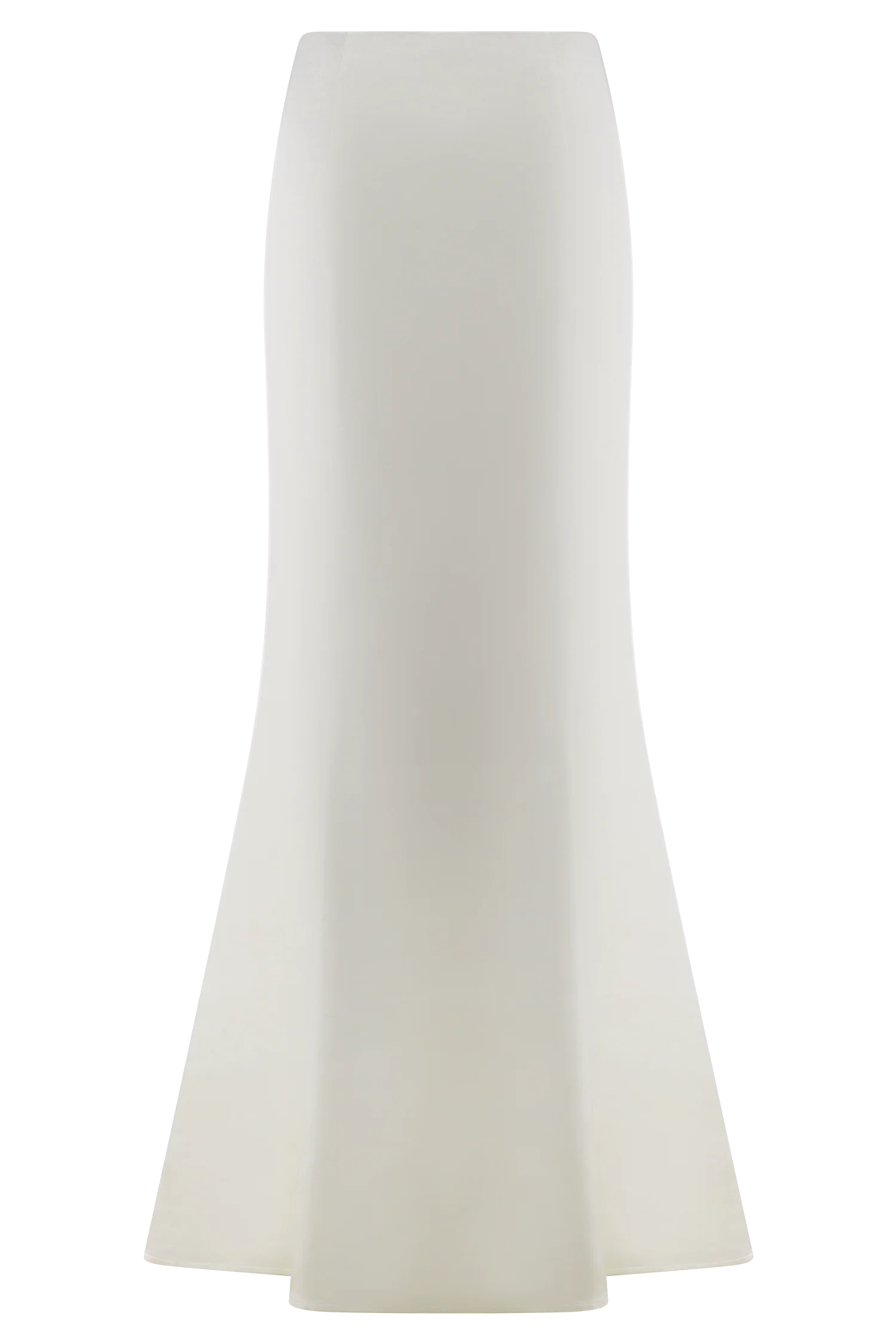 Khloe Satin Fishtail Maxi Skirt White