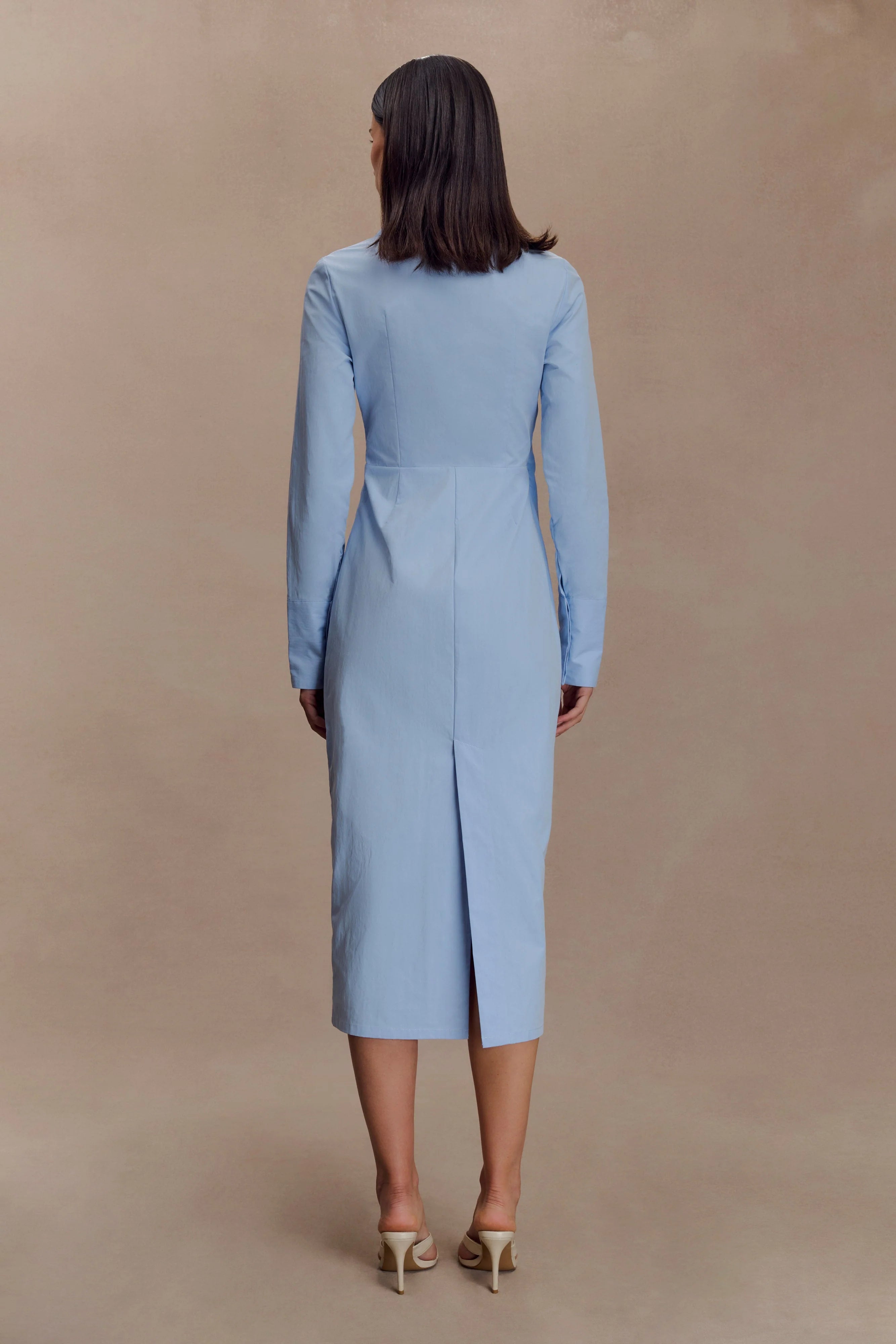 Mikaila Asymmetric Shirt Dress Blue