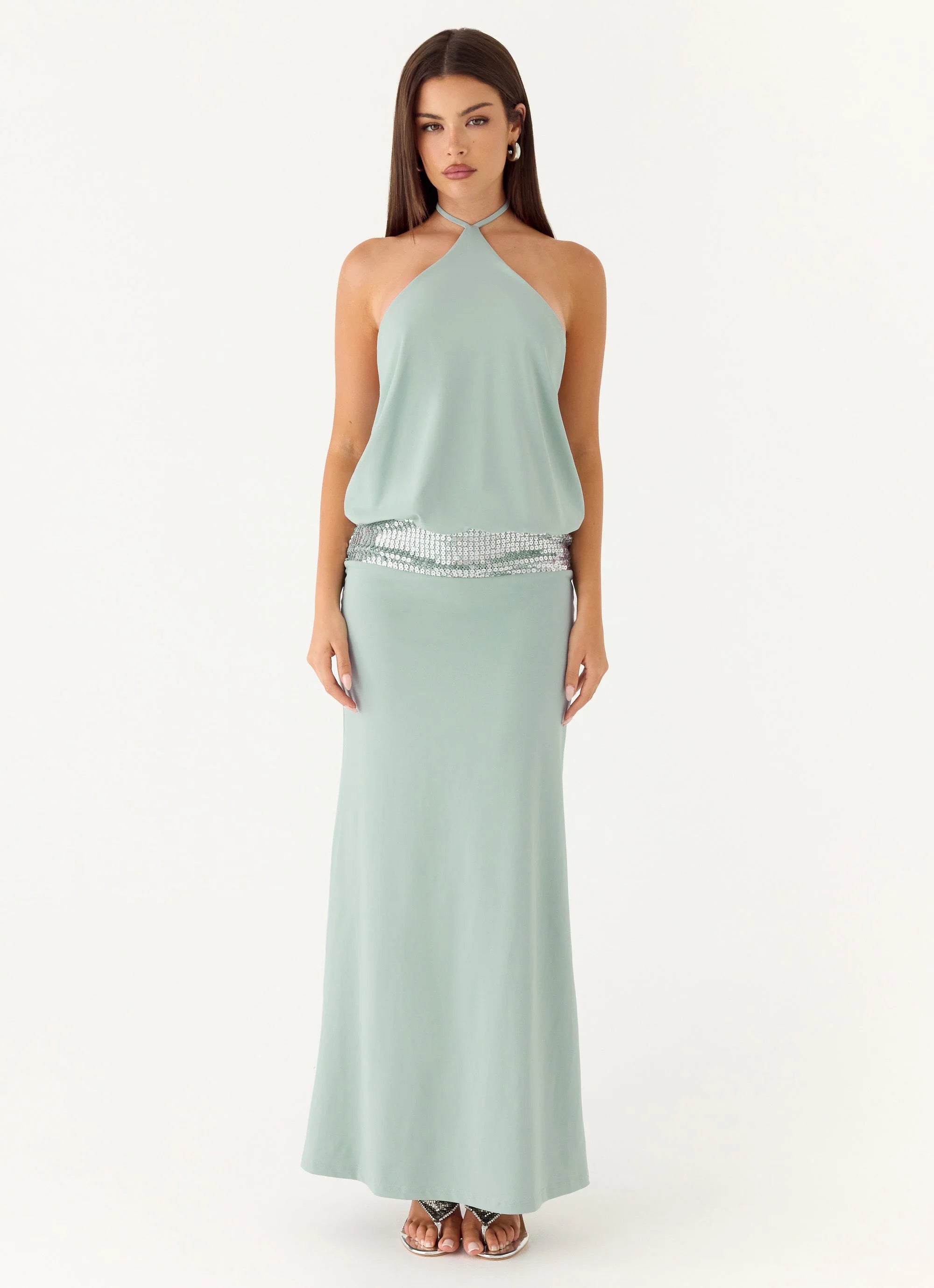 Marcie Halter Maxi Dress Mint