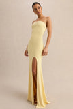 Melva Lemon Bandeau Maxi Dress