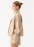Marlow Faux Suede Jacket Cream
