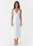 Heavy Hearted Midi Dress Blue