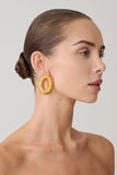 Yara Metal Wounded Stud Earring Gold