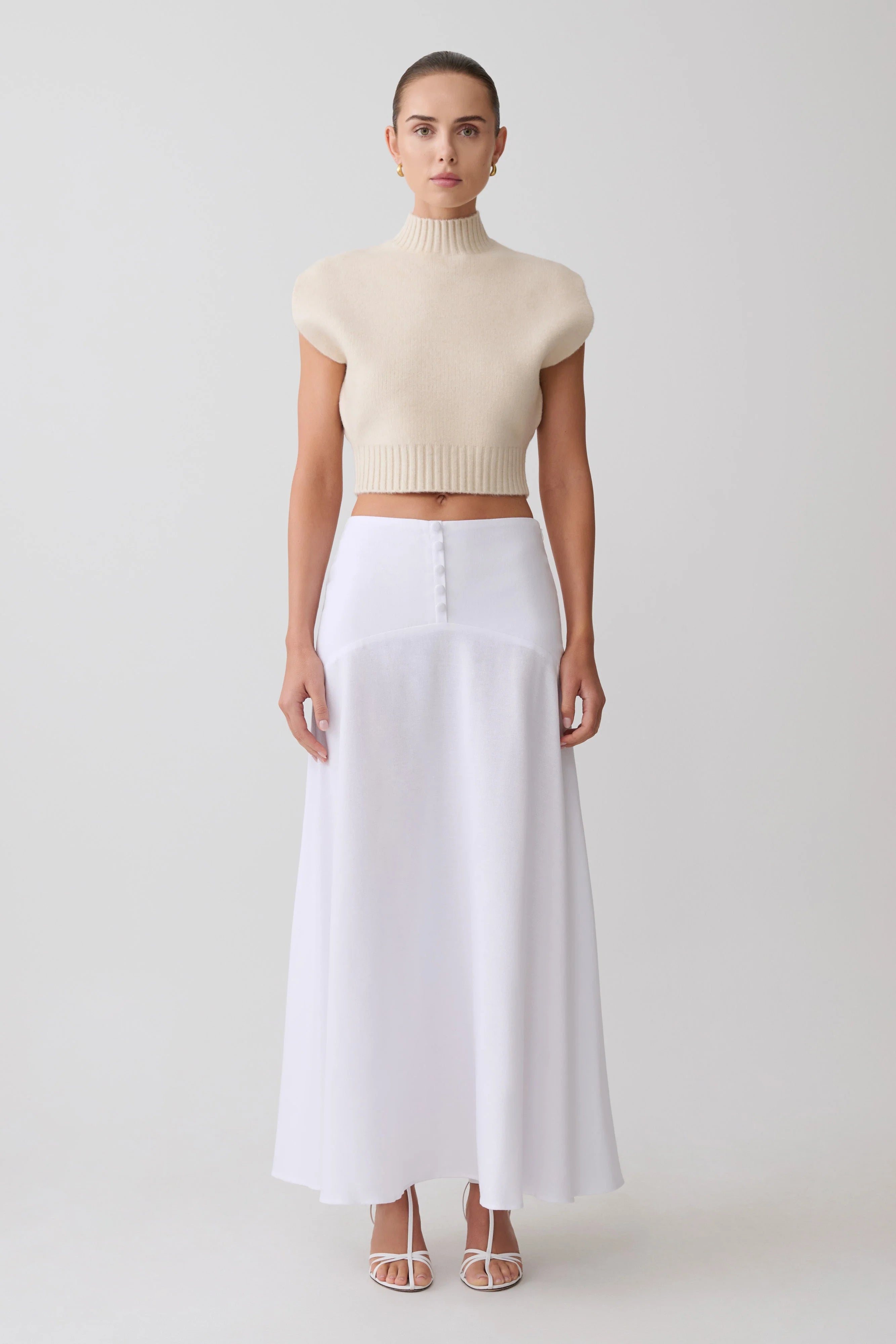 Niko Knit Oversized Top Ivory