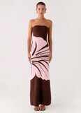 Jala Strapless Knit Maxi Dress Espresso Meadow