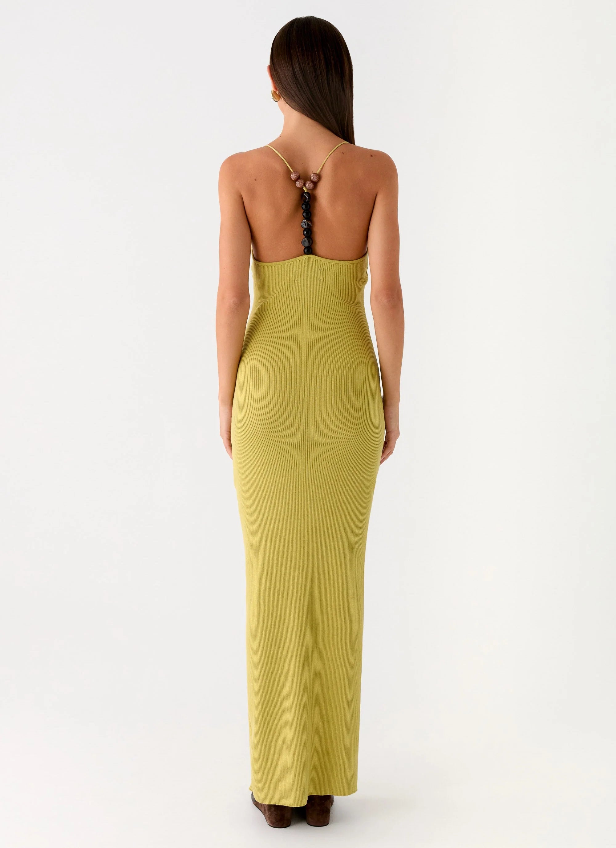 Hold On Tight Knit Maxi Dress Olive