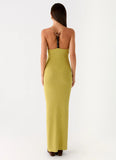 Hold On Tight Knit Maxi Dress Olive