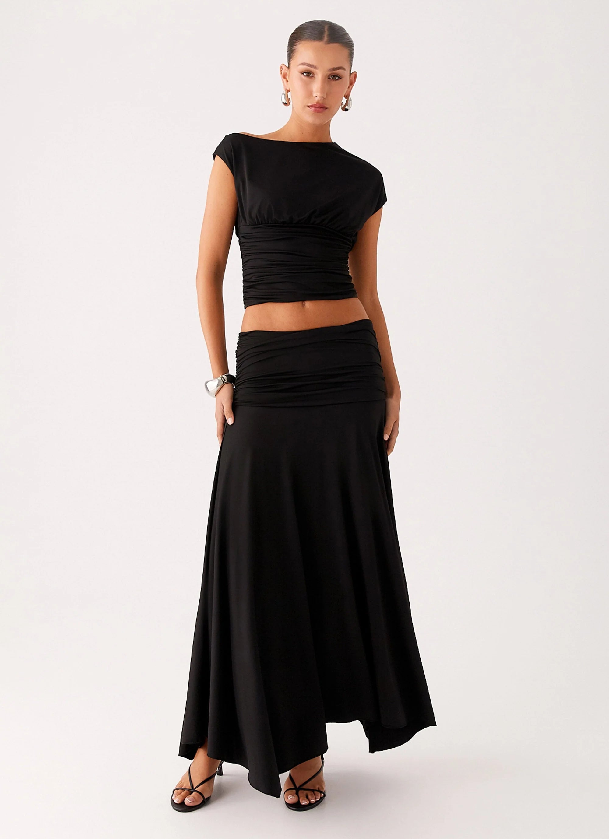 Liana Asymmetrical Top Black