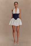 Merlyn Denim Cotton Mini Dress Indigo Blue