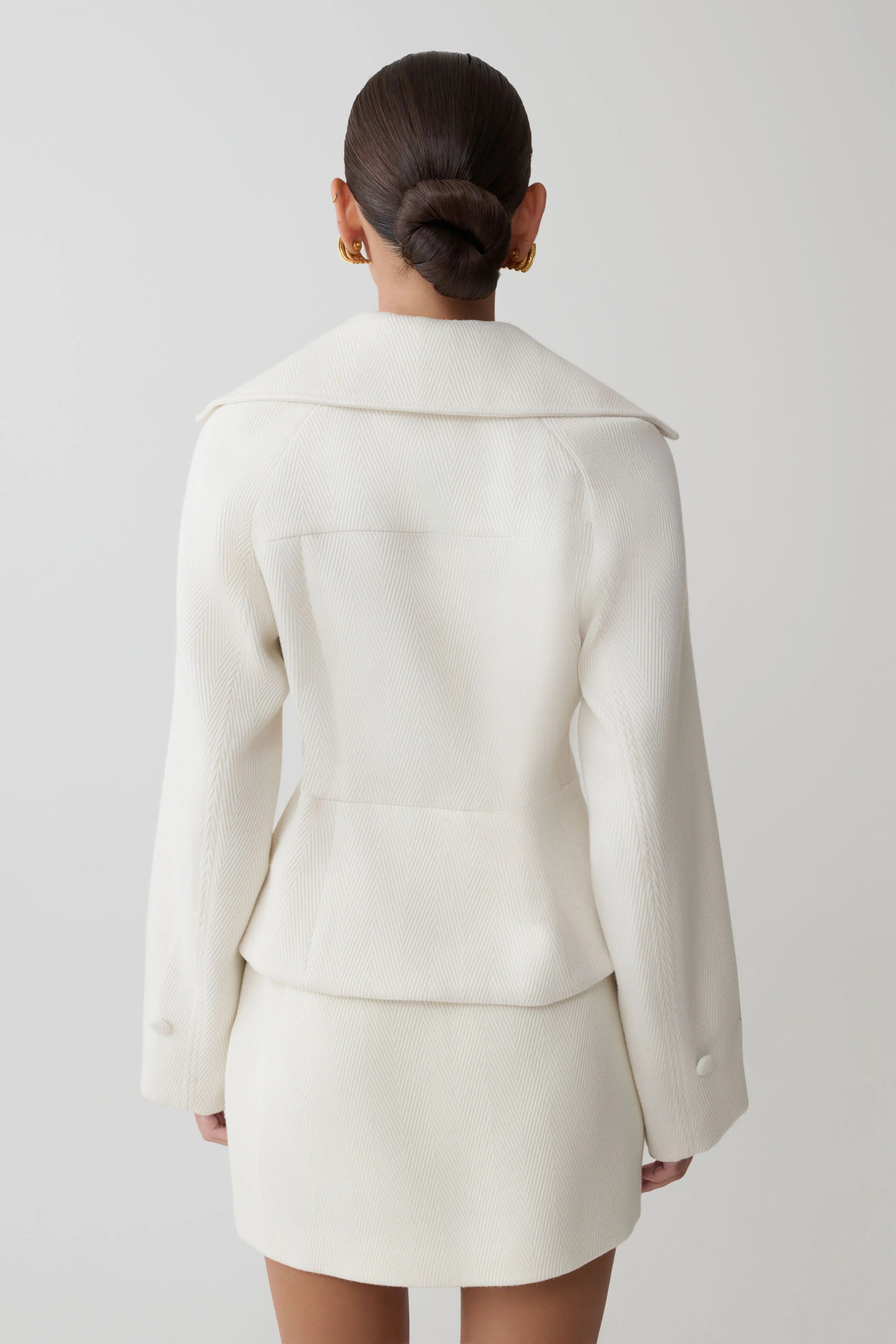 Elara Suiting Mini Skirt Ivory