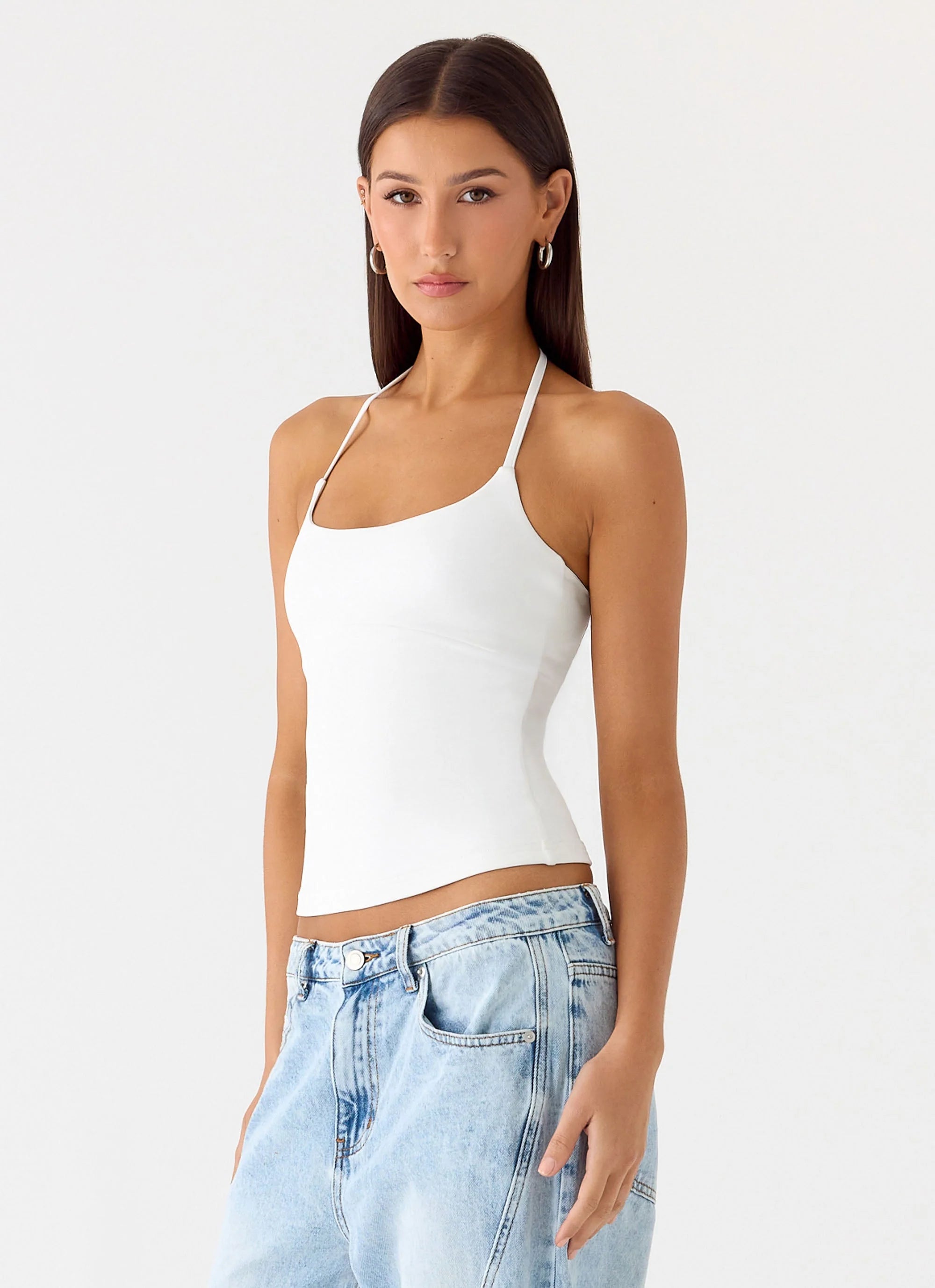 Chauncey Halter Top White
