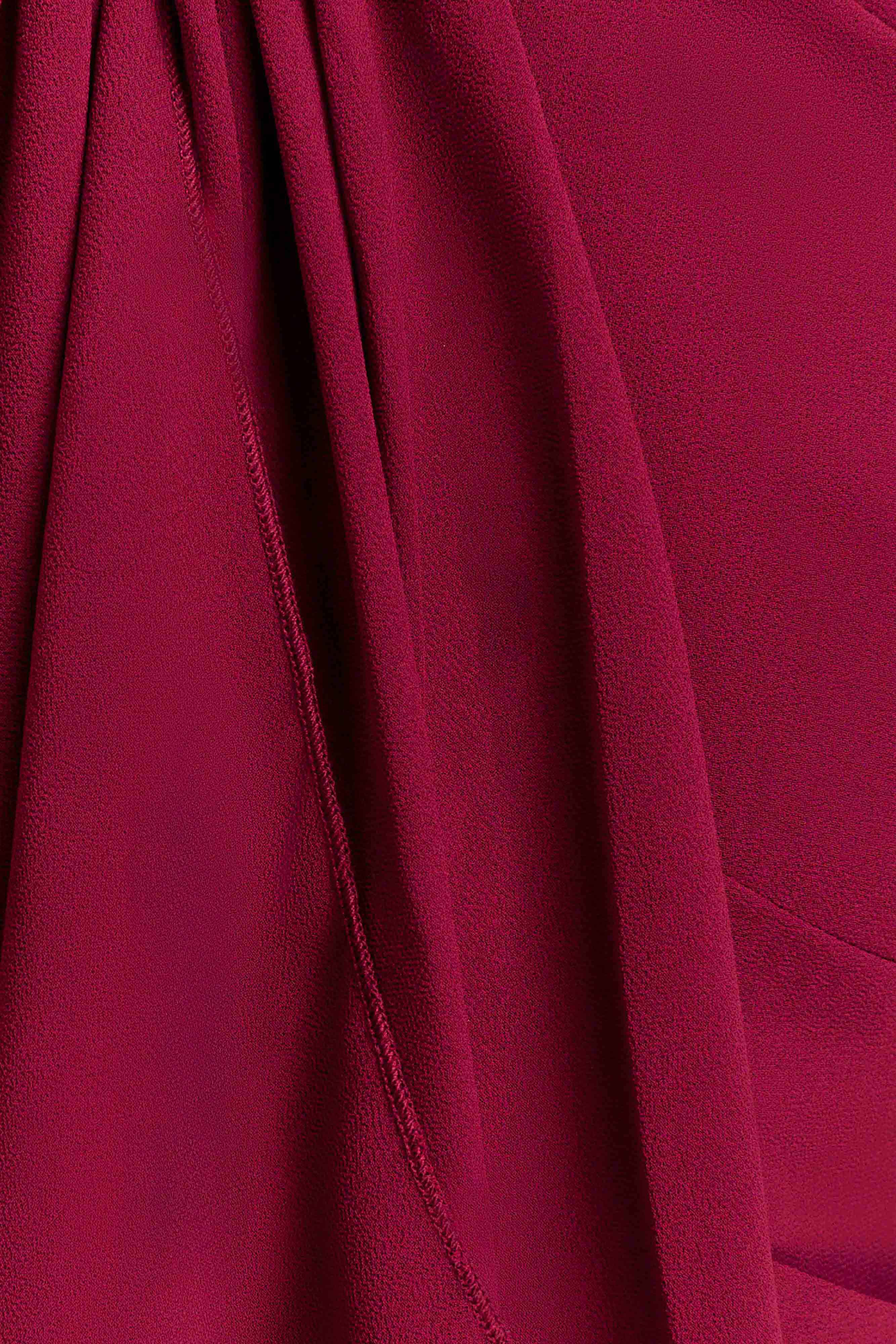 Celina Chiffon Overlay Maxi Skirt Cherry Red